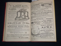 1859 WORCESTER ALMANAC DIRECTORY & BUSINESS ADVERTISER - FOLD OUT MAP - KD 5295G