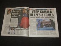 2021 JANUARY 21 NEW YORK POST NEWSPAPER -JOE BIDEN AND KAMALA HARRIS INAUGURATED
