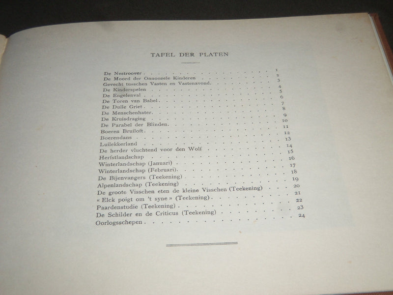 1900'S BOEREN BRUEGEL HARDCOVER BOOK - 24 PLATES - KD 3933