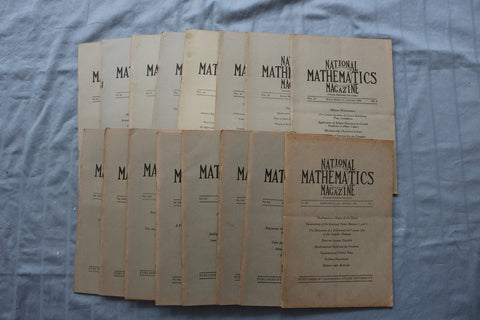 1936-1938 NATIONAL MATHEMATICS MAGAZINE - LOT OF 16 - O 3897