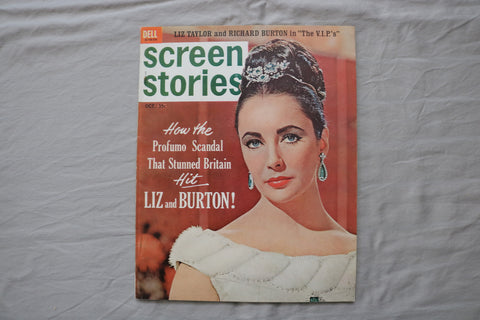 1963 OCTOBER SCREEN STORIES MAGAZINE - ELIZABETH TAYLOR COVER - E 19922