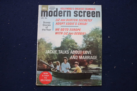 1965 JANUARY MODERN SCREEN MAGAZINE - JACQUELINE KENNEDY COVER - E 17439