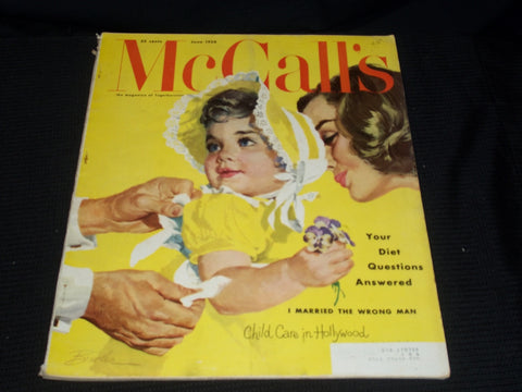 1958 JUNE MCCALL'S MAGAZINE - NICE FASHION FRONT COVER - E 5910