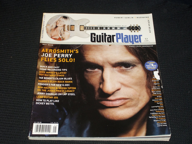2005 MAY GUITAR PLAYER MAGAZINE - JOE PERRY AEROSMITH FRONT COVER - E 322
