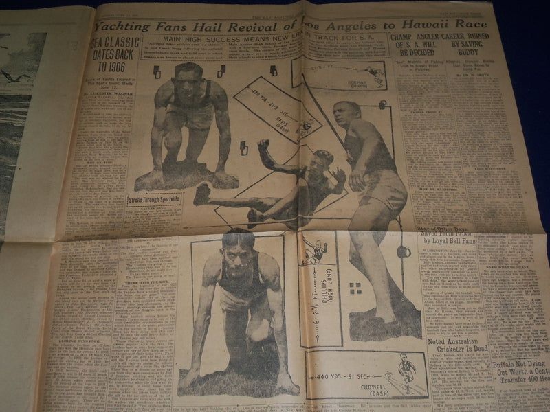 1926 JUNE 26 SAN ANTONIO SUNDAY LIGHT SPORT SECTION - BOB COUCHMAN - NP 972K