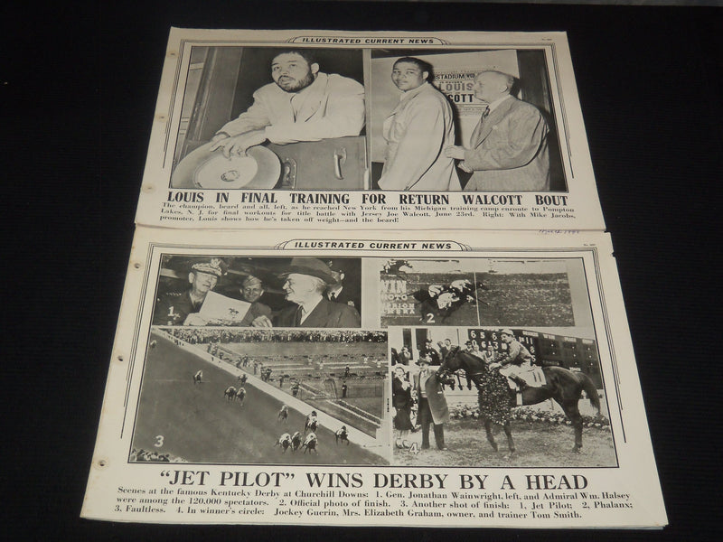 1947-1948 ILLUSTRATED CURRENT NEWS SPORTS PHOTOS - 29 PIECES - #201
