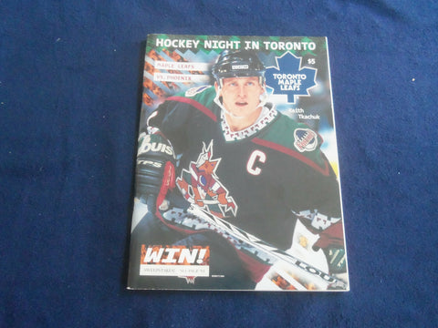 1998 DECEMBER 16 HOCKEY NIGHT IN TORONTO PROGRAM - LEAFS VS COYOTES - F 253R