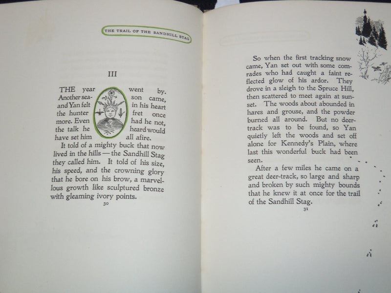 1899 THE TRAIL OF THE SANDHILLSTAG BOOK BY ERNEST SETON-THOMPSON - KD 3369D