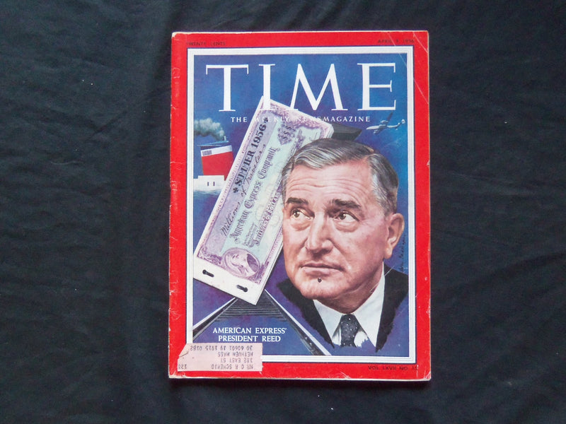1956 APRIL 9 TIME MAGAZINE - AMERICAN EXPRESS'S PRESIDENT RALPH REED - T 1532