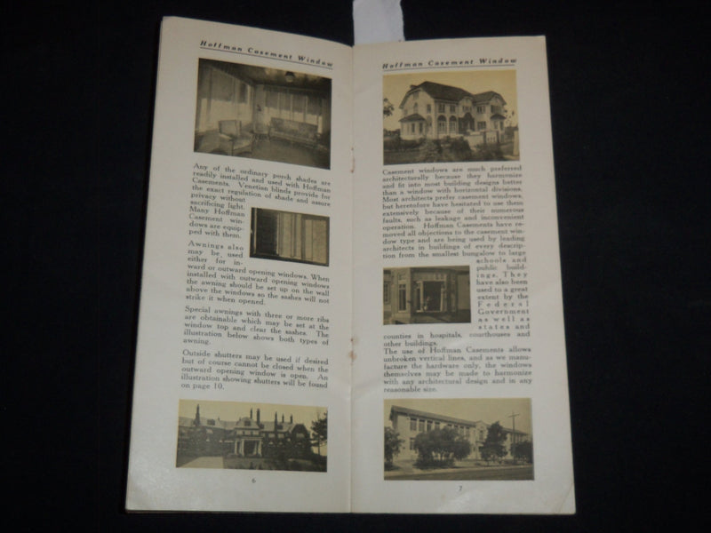 1920'S HOFFMAN CASEMENT WINDOW CATALOG - COMPLETE VENTILATION - J 9152