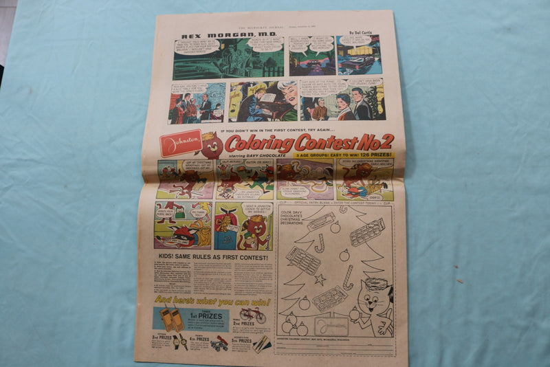 1963-1969 MILWAUKEE JOURNAL SUNDAY COLOR COMIC SECTIONS - LOT OF 3 - NP 9177