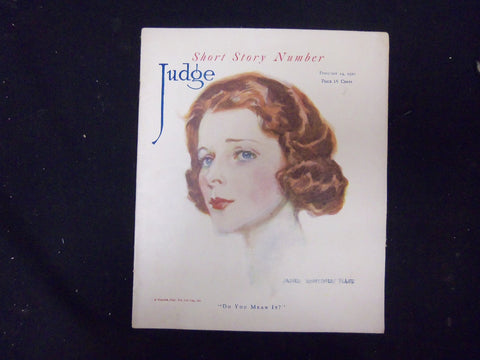 1920 FEBRUARY 14 JUDGE MAGAZINE - NICE ILLUSTRATIONS, STORIES AND ADS - ST 3840