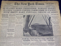1942 JANUARY 4 NEW YORK TIMES - 60 PLANES BOMB CORREGIDOR, DAMAGE SLIGHT- NT 897
