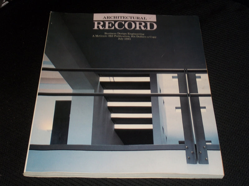 1985 JULY ARCHITECTURAL RECORD MAGAZINE - OFFICE BUILDING FRONT COVER - E 999