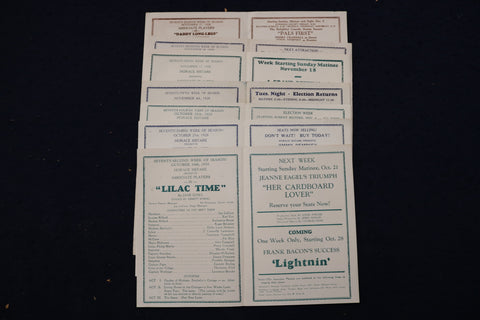 1928 NATIONAL THEATRE PROGRAMS - CHICAGO - LOT OF 7 - K 1783