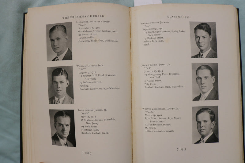 1933 THE FRESHMAN HERALD PRINCETON UNIVERSITY YEARBOOK - PRINCETON, NJ - YB 3582