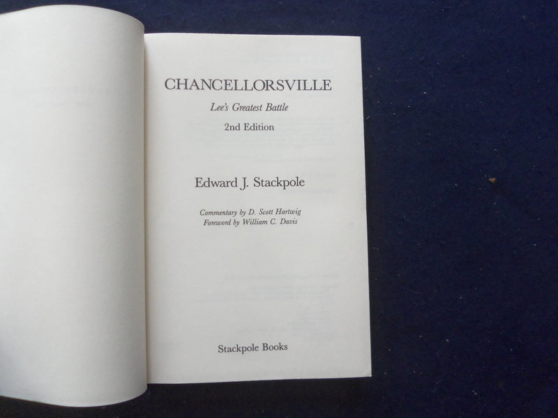 1988-91 FREDERICKSBURG-CHANCELLORSVILLE 2 SOFTCOVER BOOKS -E. STACKPOLE- KD 8195