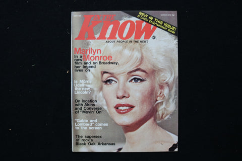 1976 MARCH IN THE KNOW MAGAZINE - MARILYN MONROE COVER - E 24527