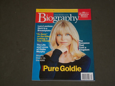 1999 APRIL BIOGRAPHY MAGAZINE - GOLDIE HAWN COVER - B 3733