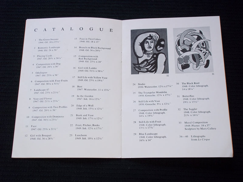 1950 LEGER RECENT PAINTINGS & LE CIRQUE SOFTCOVER BOOK - J 7176