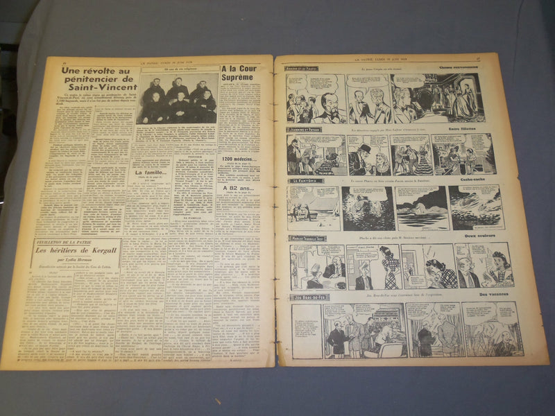 1939 JUNE 19 LA PATRIE NEWSPAPER-FRENCH -REVOLTE AU PENITENCIER DE ST-VIN-FR1968