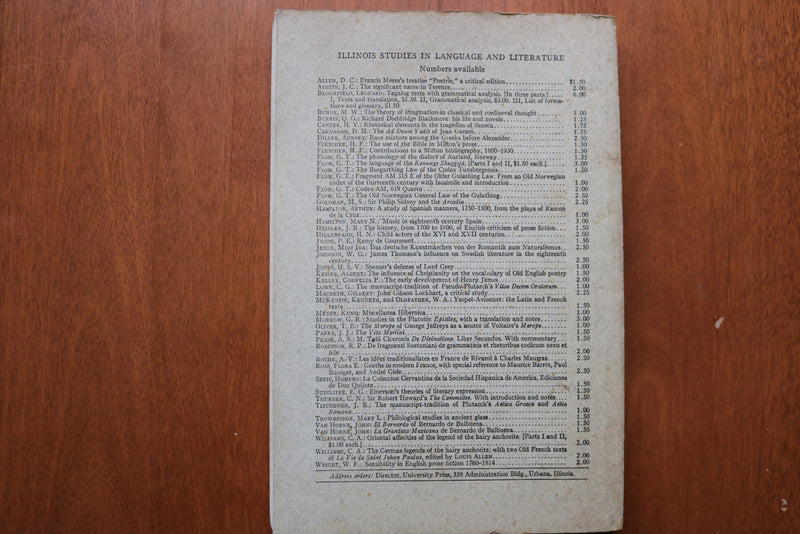 1938 OCTOBER JOURNAL OF ENGLISH AND GERMANIC PHILOLOGY - SOFTCOVER BOOK - K 3240