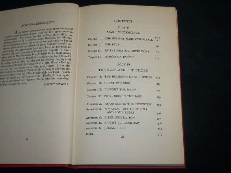 1948 GREAT MORNING AUTOBIOGRAPHY HARDCOVER BOOK BY OSBERT SITWELL - KD 6688
