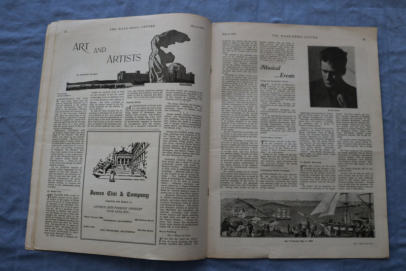 1933 MAY 6 THE WASP NEWS LETTER JOURNAL - ILLUSTRATIONS/STORIES/ADS - SP 4785F