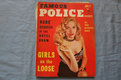 1949 JULY FAMOUS POLICE CASES MAGAZINE - NICE STORIES & PHOTOS - E 9026