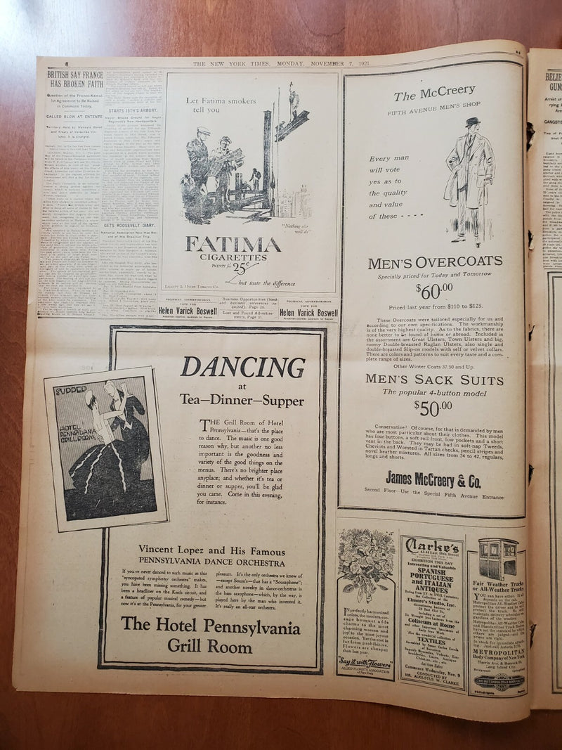 1921 NOVEMBER 7 NEW YORK TIMES - CURRAN PROMISES A HOUSECLEANING - NT 8022