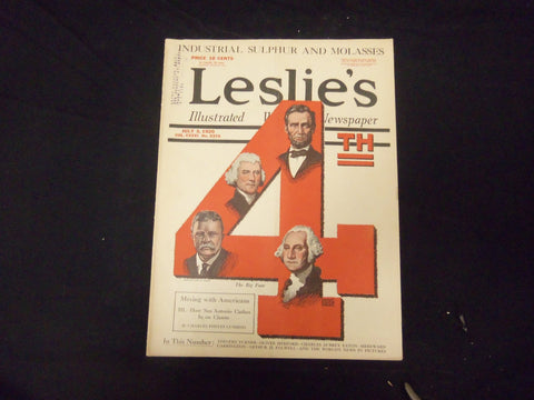 1920 JULY 3 LESLIE'S WEEKLY MAGAZINE - FOUR PRESIDENTS COVER - ST 2292