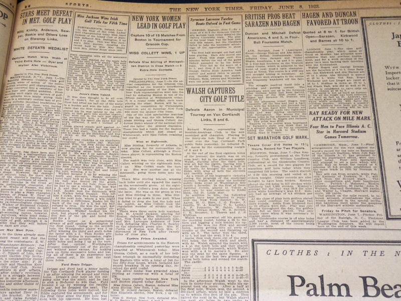 1923 JUNE 8 NEW YORK TIMES - RUNAWAY TROLLEY WRECKS HOUSE KILLS GIRL - NT 8660