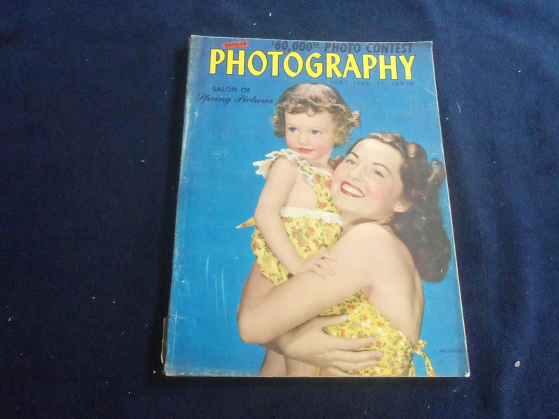1948 JUNE POPULAR PHOTOGRAPHY MAGAZINE - GREAT COVER, PHOTOS & ADS - SP 4712Y