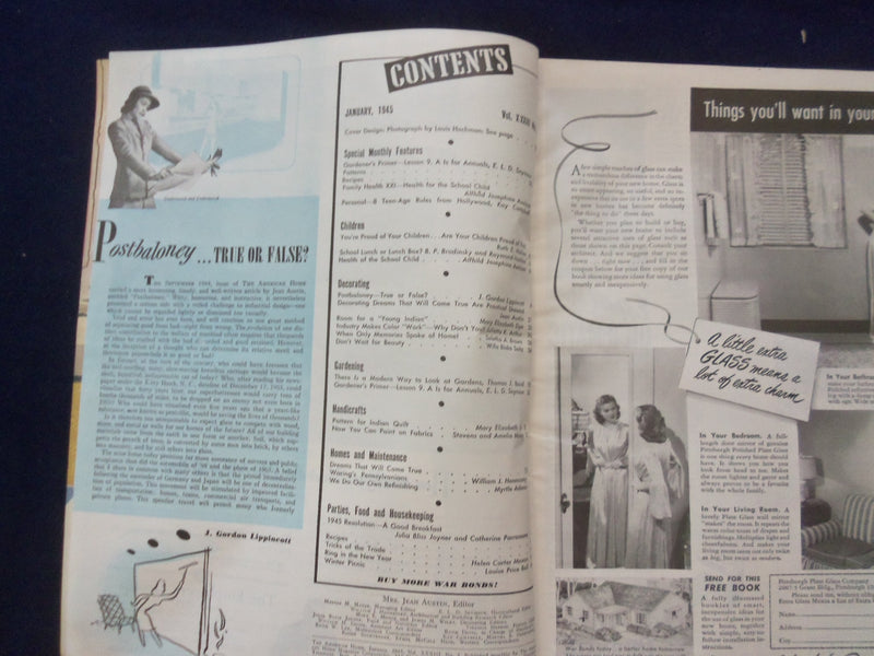 1945 JANUARY THE AMERICAN HOME MAGAZINE - DREAMS THAT WILL COME TRUE - SP 6118M