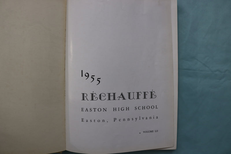 1955 THE RECHAUFFE EASTON HIGH SCHOOL YEARBOOK - EASTON, PENNSYLVANIA - YB 3556