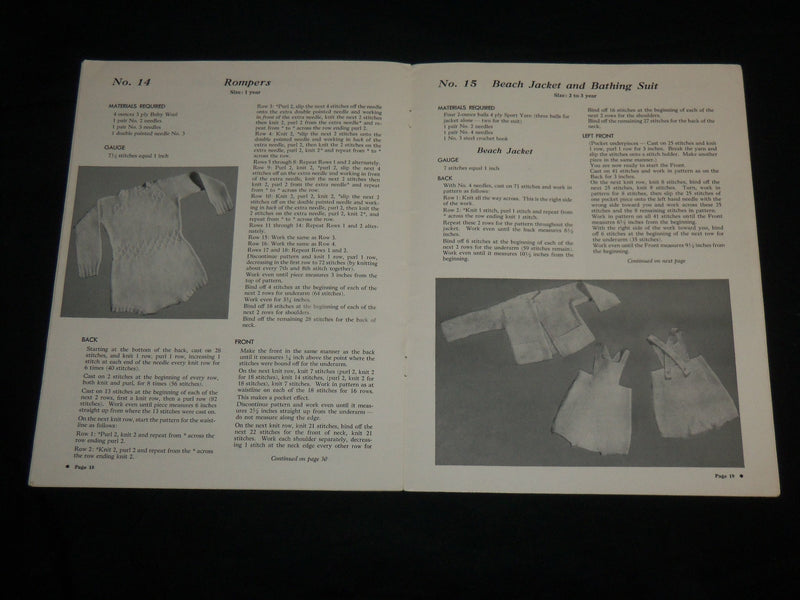 1950 ROCK-A-BYE BABY BOOK KNITTING CATALOG BY NATALIE HERBERT - J 6738