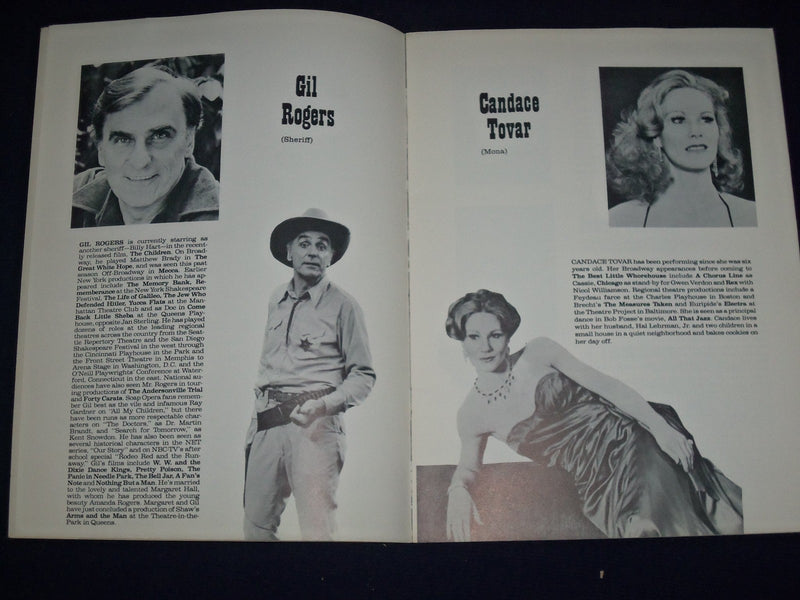 1978 BEST LITTLE WHOREHOUSE IN TEXAS MUSICAL PROGRAM STARRING GIL ROGERS - J 417
