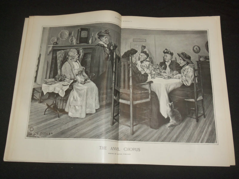 1910 FEBRUARY 19 HARPER'S WEEKLY MAGAZINE -THE PROOF OF THE PORRIDGE - ST 6365