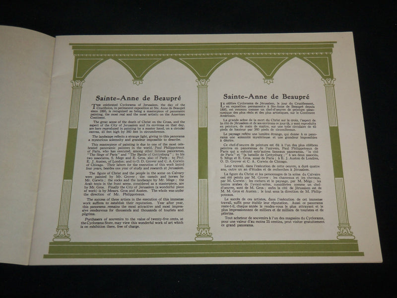 1920'S STE. ANNE DE BEAUPRE SOUVENIR BOOK - NICE COLOR ILLUSTRATIONS - J 6698