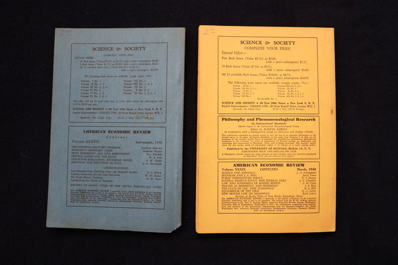 1948-1955 SCIENCE & SOCIETY QUARTERLY MAGAZINE - LOT OF 6 - O 3607