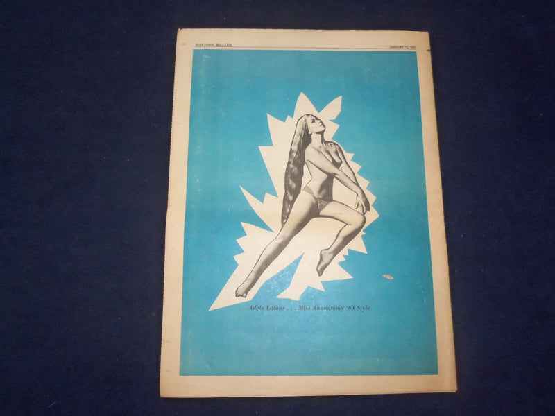 1965 JANUARY 10 NATIONAL BULLETIN NEWSPAPER - VISITS A MATRIMONY CLUB - NP 6930