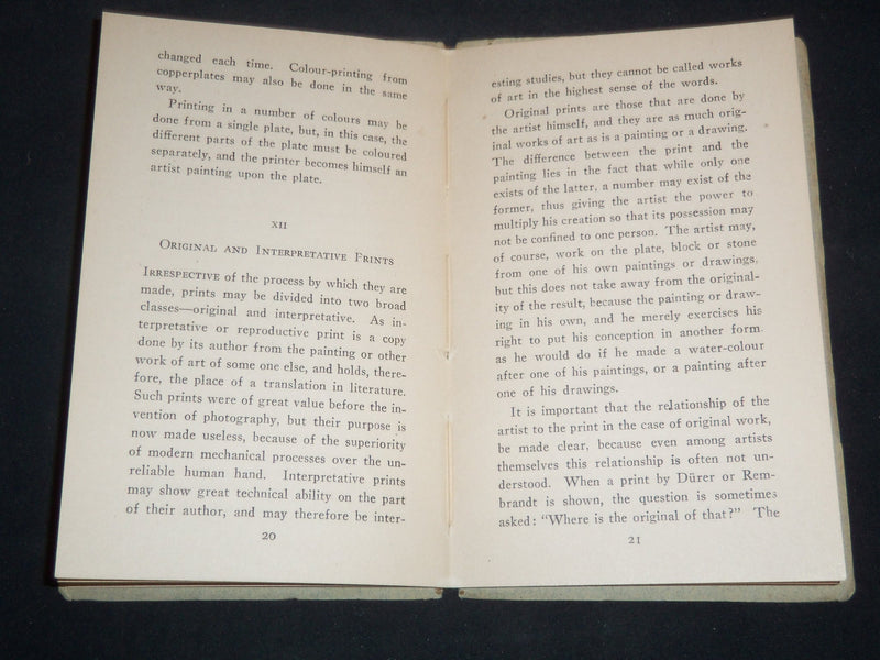 1921 HOW PRINTS ARE MADE BOOK BY ATHERTON CURTS LOT OF 2 - SOFTCOVER - J 9213