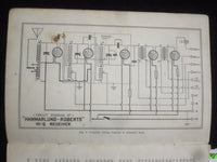 1926 HOW TO BUILD THE HAMMARLUND ROBERTS HI-Q RECEIVER SOFTCOVER MANUAL - J 9835
