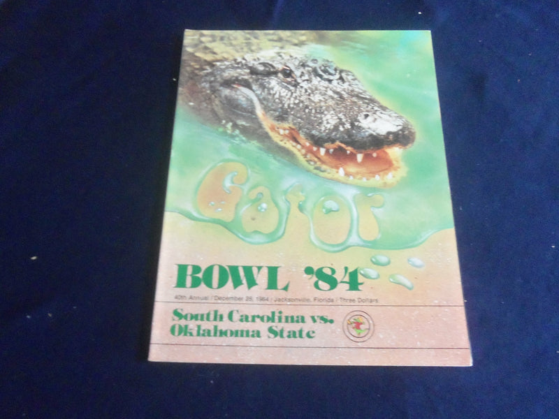 1984 DEC 28 GATOR BOWL PROGRAM -UNIV SO. CAROLINA VS OKLAHOMA ST UNIV - ST 4027F