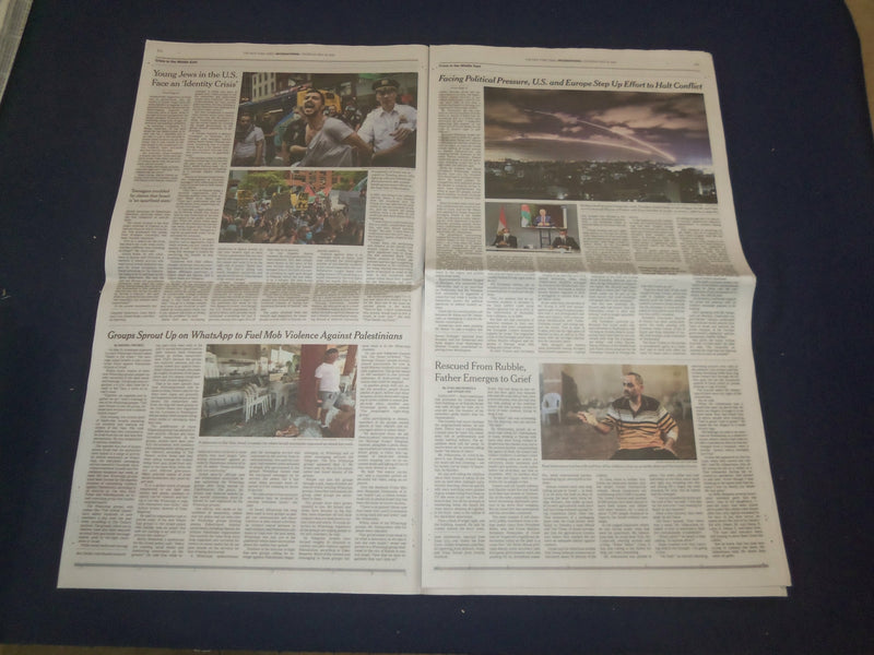 2021 MAY 20 NEW YORK TIMES - U.S. AND EUROPE PRESS FOR HALT IN MIDEAST STRIFE