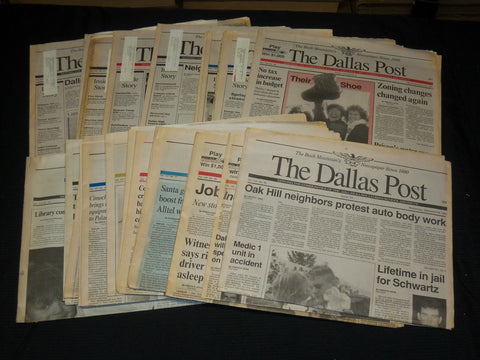 1993-1999 THE DALLAS POST NEWSPAPERS LOT OF 17 - PENNSYLVANIA - NP 4250G