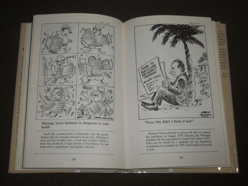 1983 FRANK MILLER CARTOONS AS COMMENTARY HARDCOVER BOOK - NICE ILLUS - KD 4716