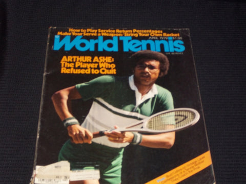 1979 APRIL WORLD TENNIS MAGAZINE - ARTHUR ASHE FRONT COVER - E 2372