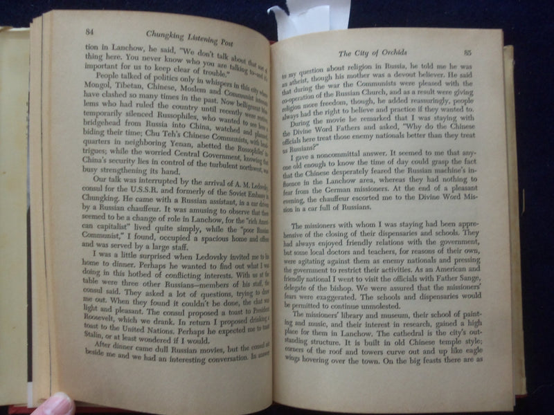 1945 CHUNGKING LISTENING POST HARDCOVER BOOK BY MARK TENNIEN - KD 8434