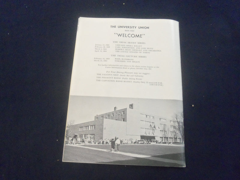 1963 NOV 23 FOOTBALL PROGRAM - BOWLING GREEN ST UNIV VS XAVIER UNIV - SP 9337Q